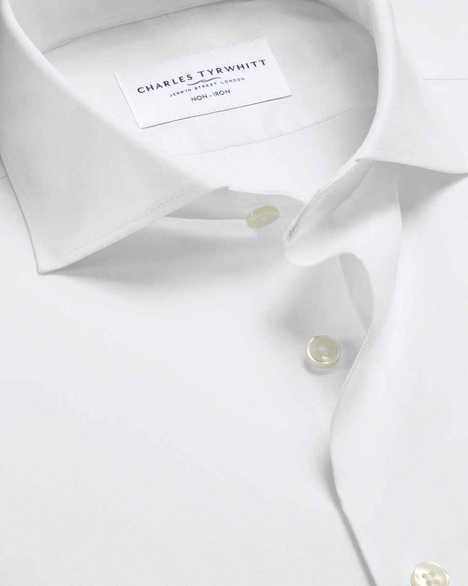 Non-Iron Twill Performance Shirt - White
