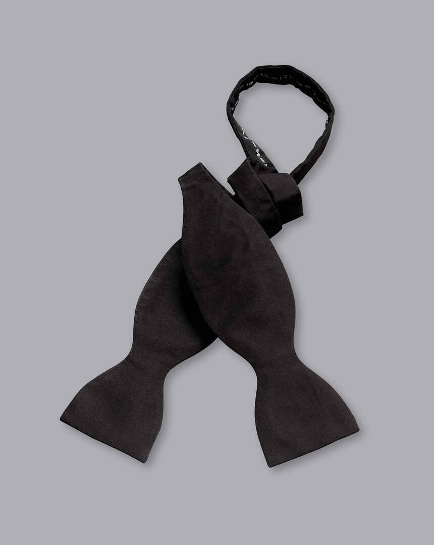 Silk Barathea Self-Tie Bow Tie - Black