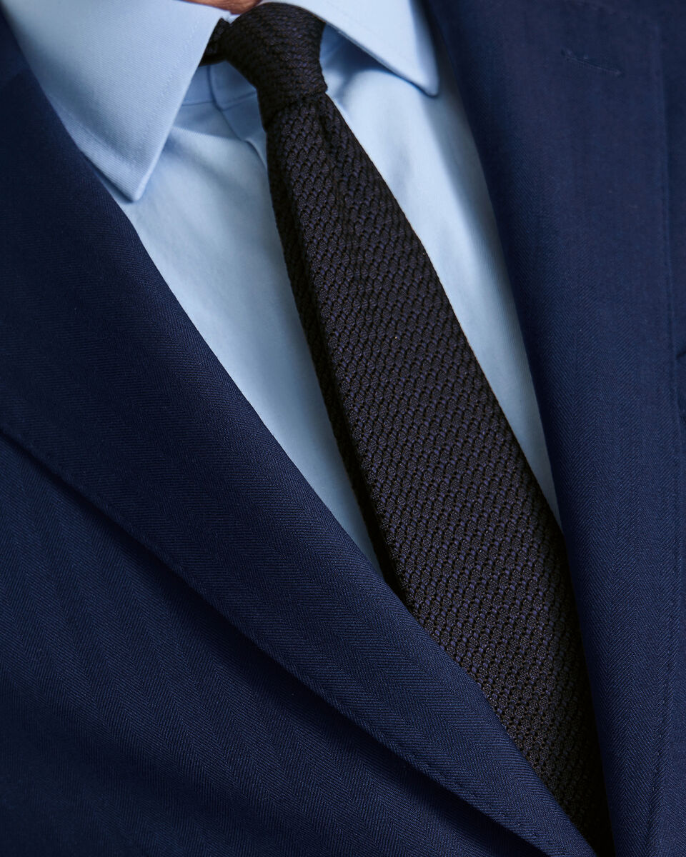 Ultimate Performance Herringbone Suit Jacket - Royal Blue