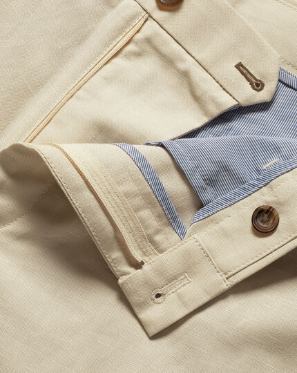 Linen Cotton Shorts - Cream