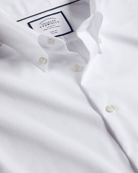Chemise à col boutonné sans repassage - Blanc