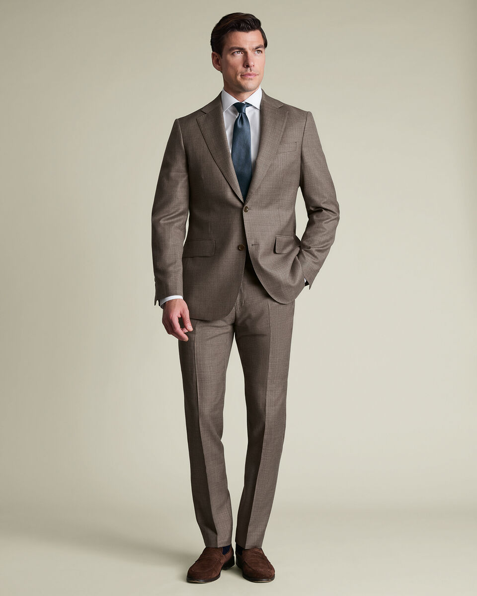 Luxury Italian Suit - Taupe