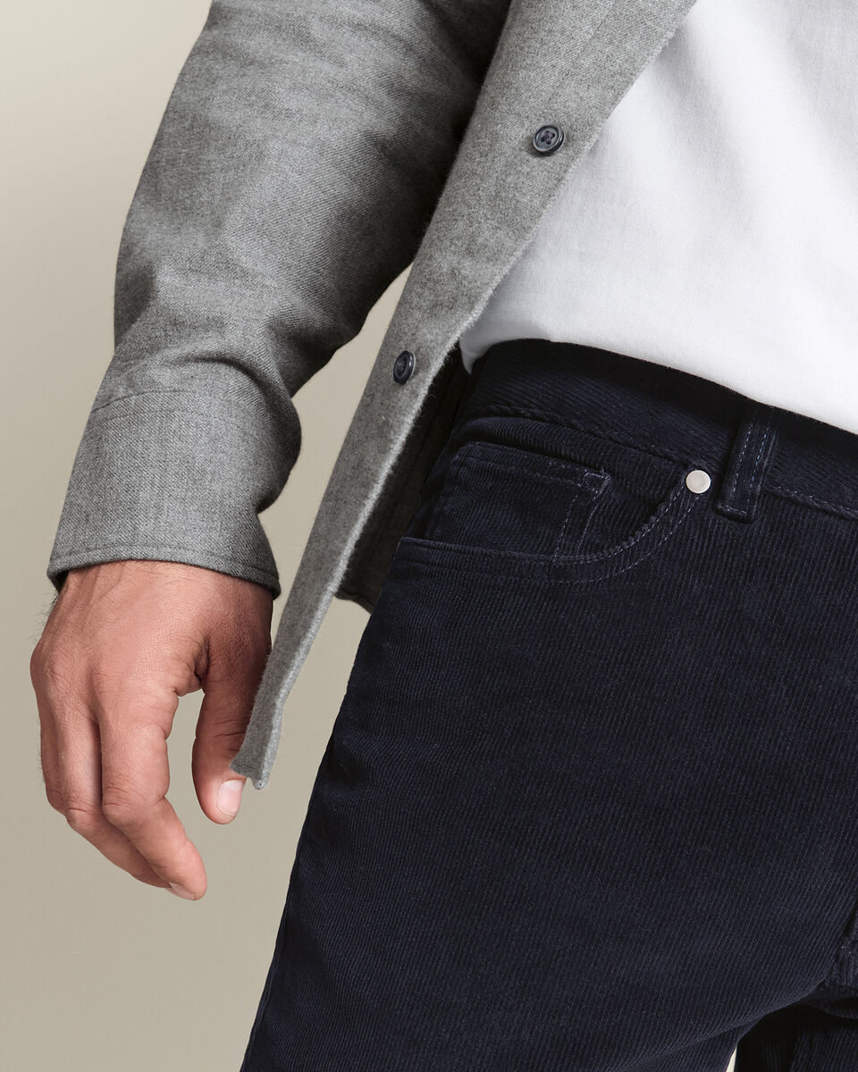 Corduroy 5 Pocket Pants - Navy