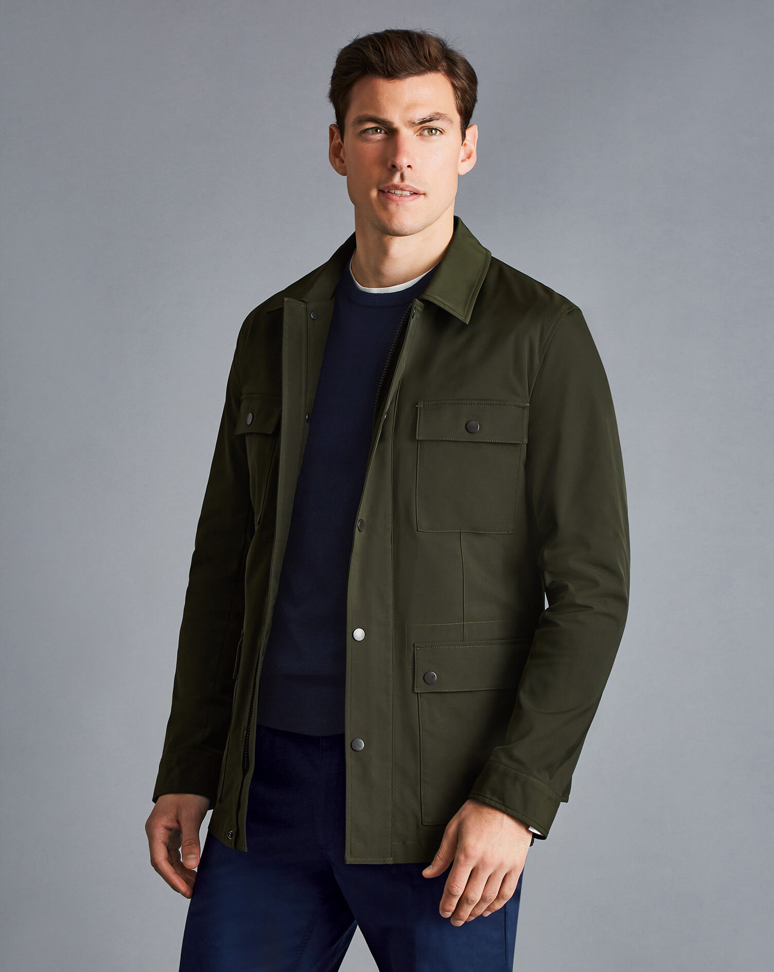 Showerproof Field Jacket - Olive Green 