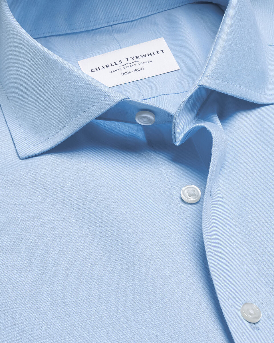 Non-Iron Twill Shirt - Sky Blue