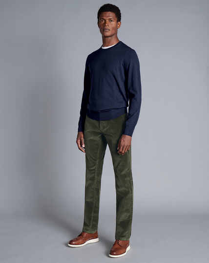 5-Pocket Corduroy Trousers - Olive Green