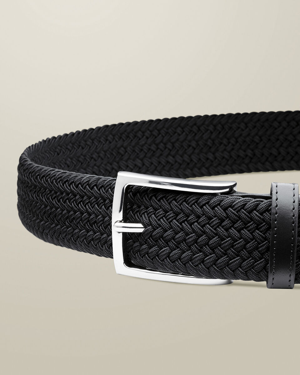 Legerer Stretch-G&uuml;rtel - Schwarz