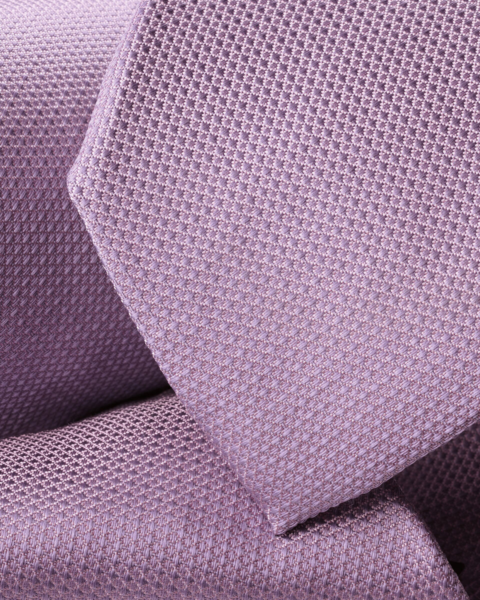 Silk Textured Tie - Lilac