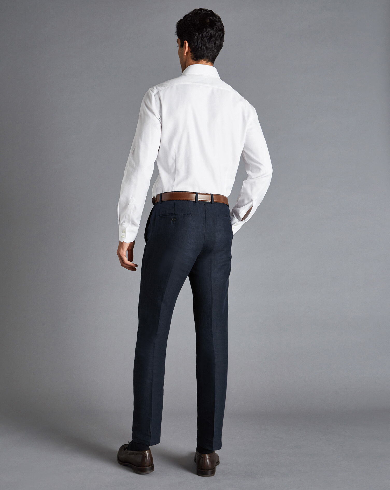 Italian Linen Trousers - Navy | Charles 