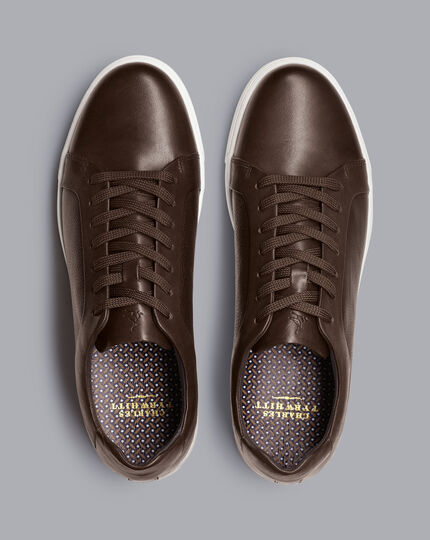 Leather Sneakers - Chocolate Brown