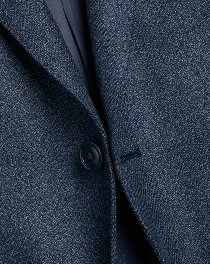 Wool Silk Texture Jacket - Ocean Blue