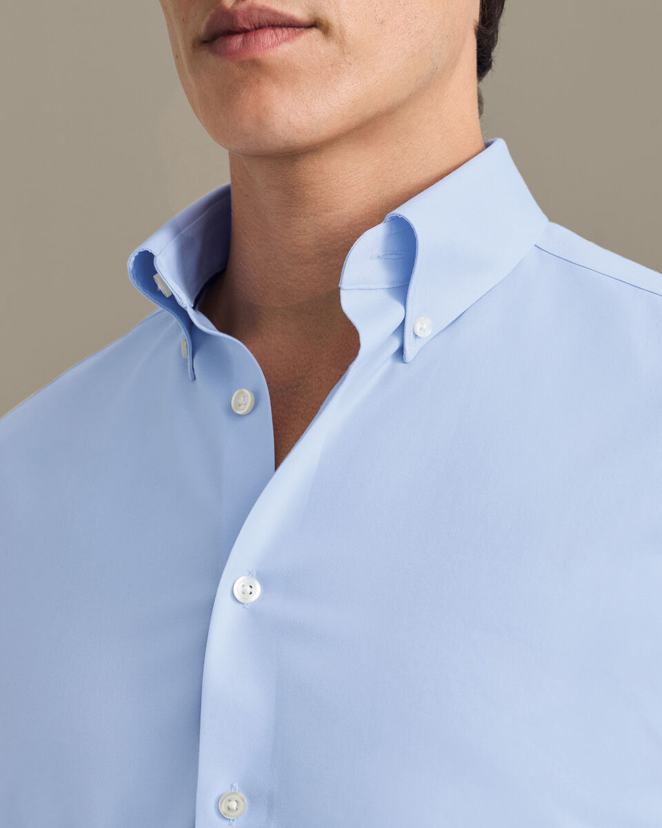 Non-Iron Twill Shirt - Sky Blue