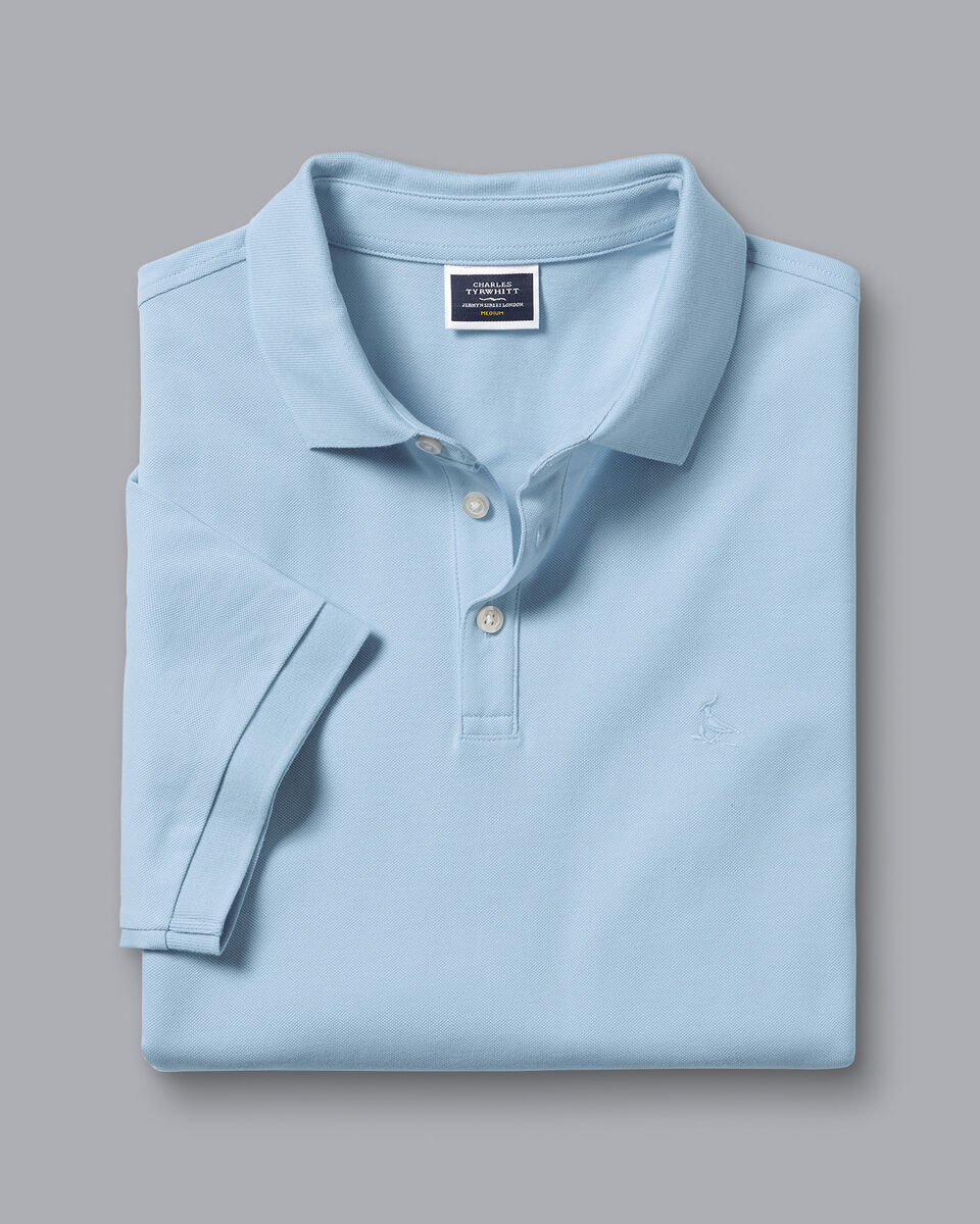 Polo Tyrwhitt En Piqué - Bleu Clair | Charles Tyrwhitt