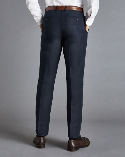 Italian Linen Pants - Navy