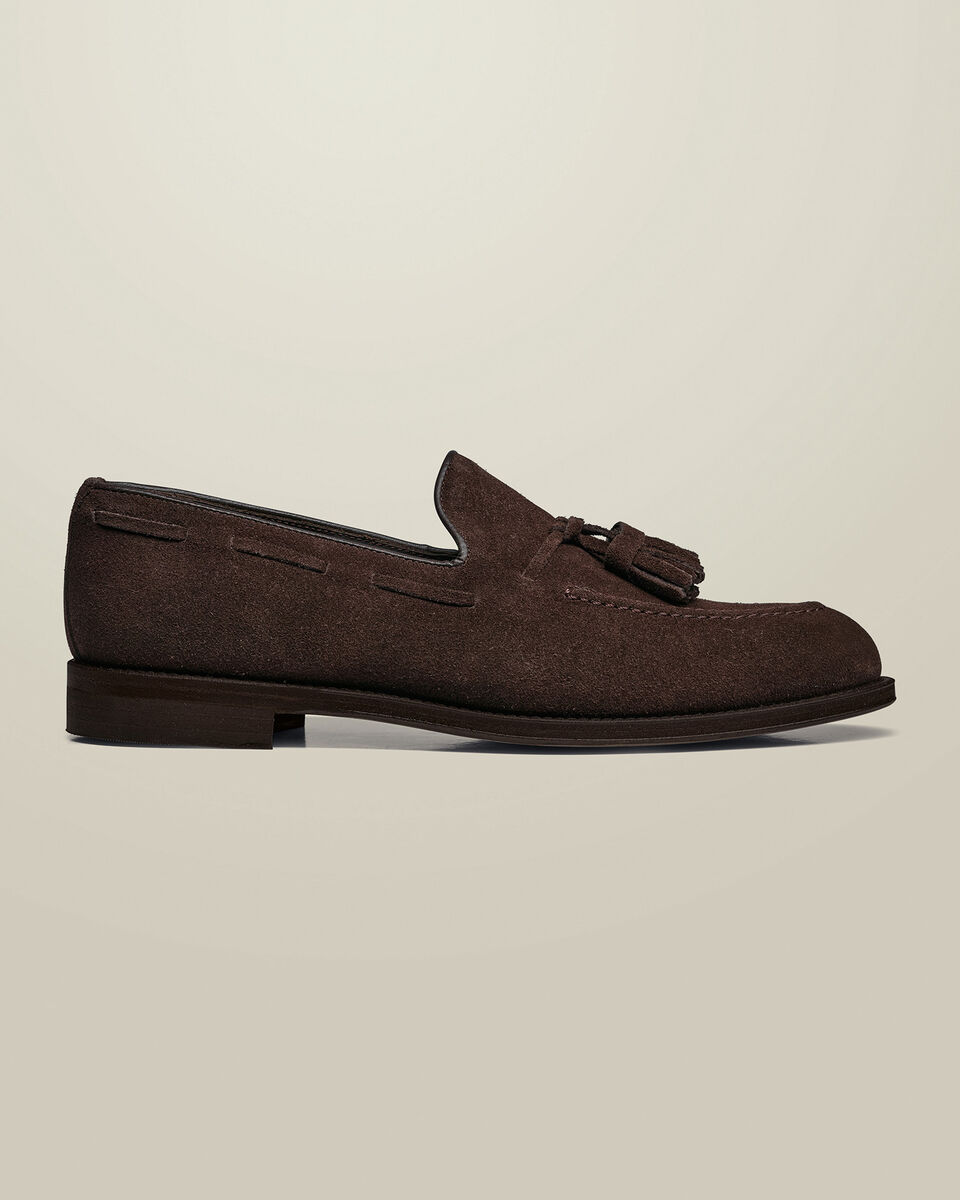 Suede Tassel Loafers - Chocolate Brown