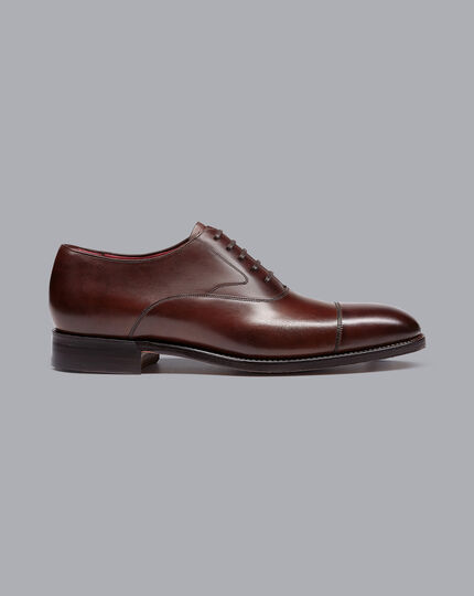 Made In England Oxford Flex Sole Shoes  - Mahogany