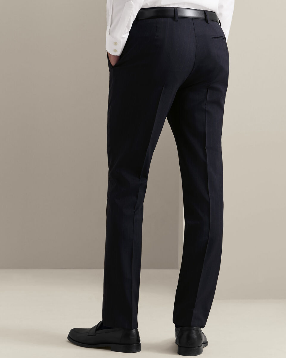 Stripe Suit Trousers - Dark Navy