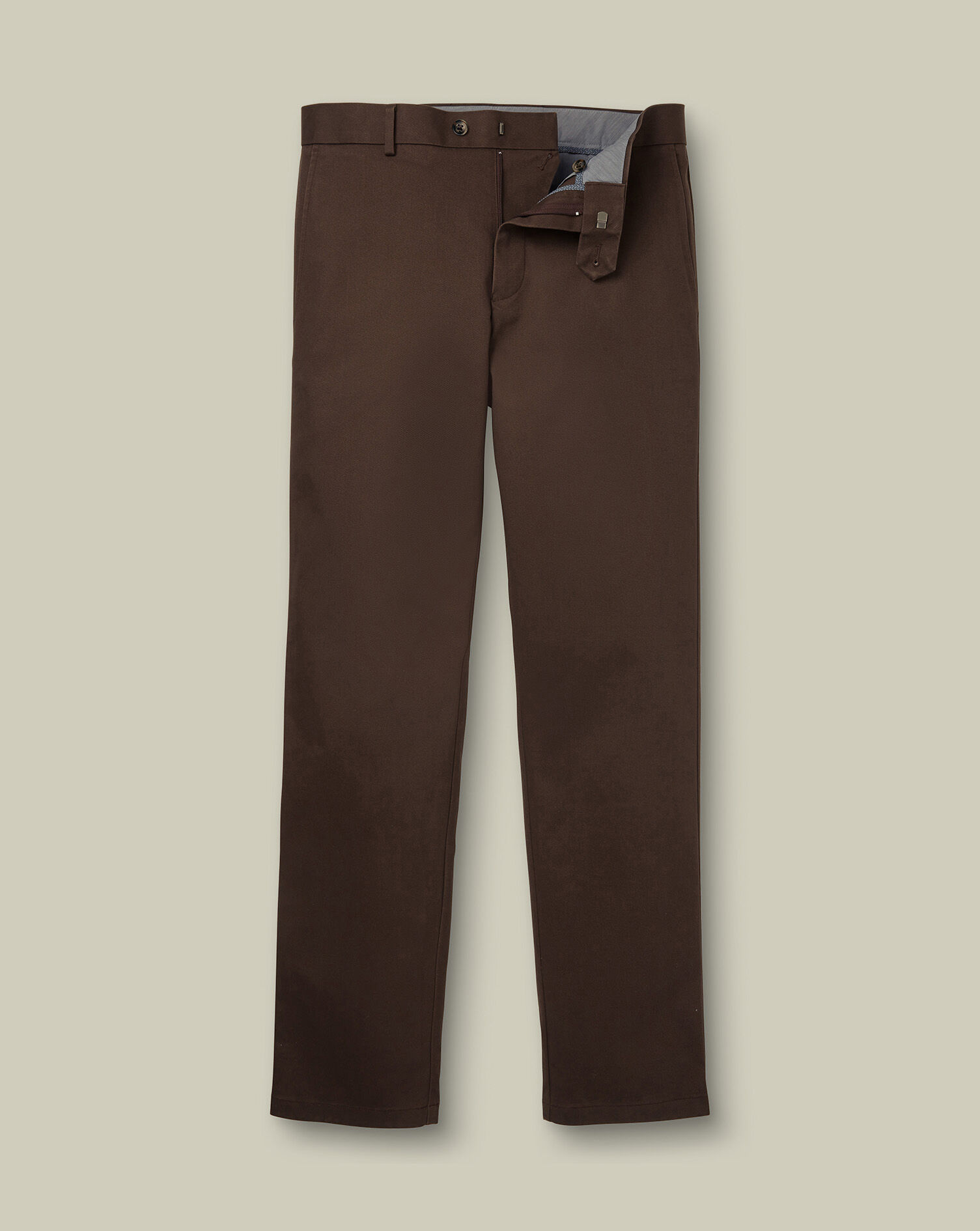 Ultimate Non-Iron Chinos - Chocolate Brown | Charles Tyrwhitt US