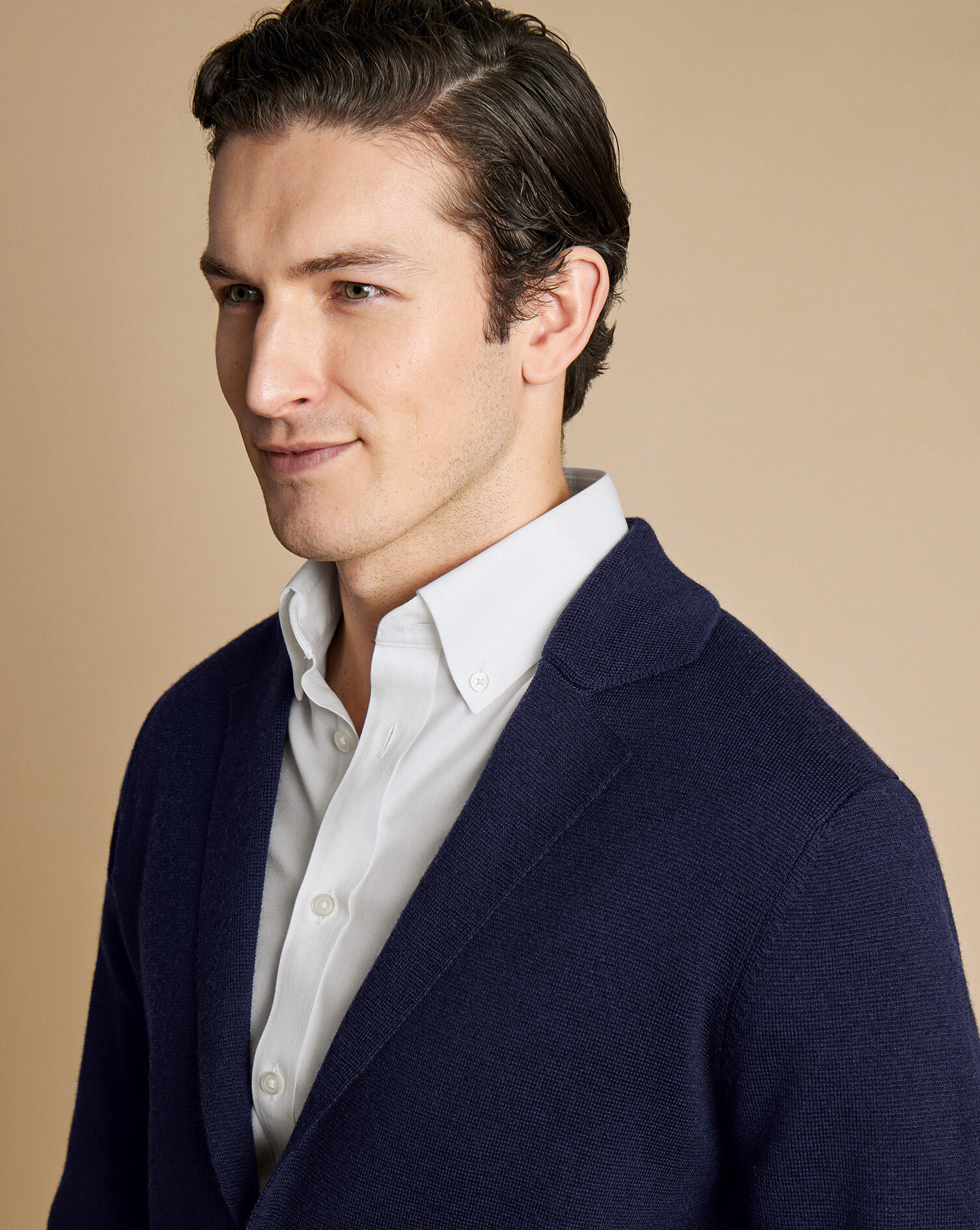 Charles Tyrwhitt Merino Merino Blazer - Navy