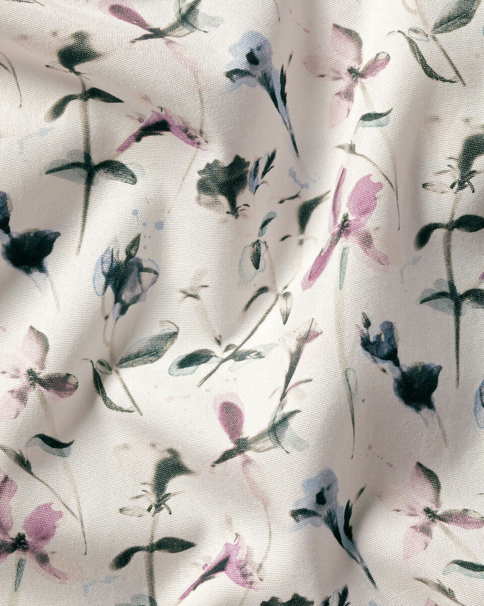 Made with Liberty Fabric Semi-Spread Floral Shirt - Ivory