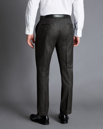Italian Flannel Suit Pants - Grey