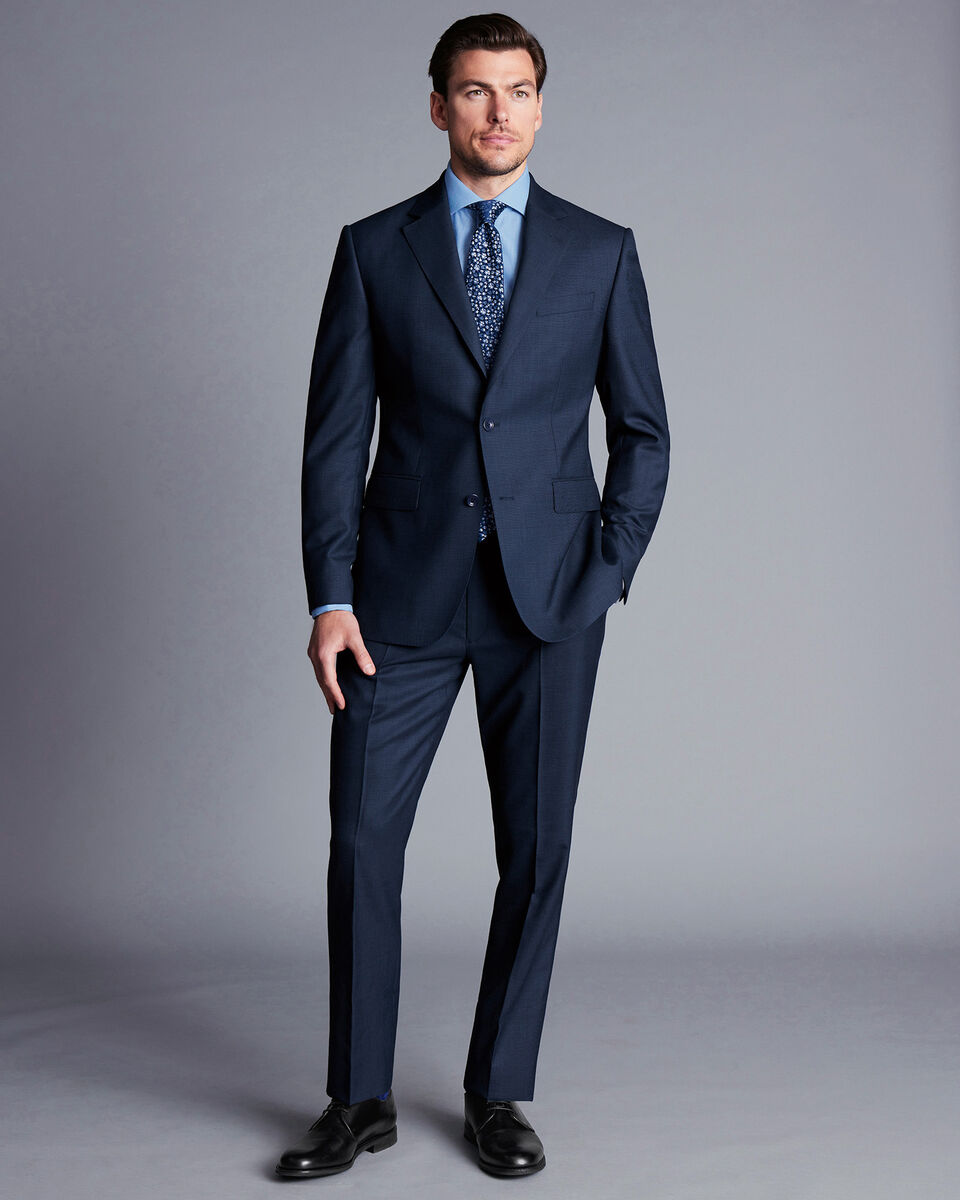 End On End Ultimate Performance Suit Pants - Ink Blue | Charles Tyrwhitt