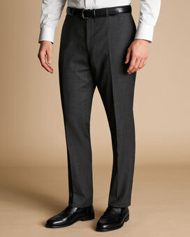 Ultimate Performance Birdseye Suit Trousers - Grey