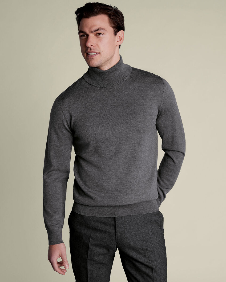 Bassiri L/S Turtleneck Grey T-Shirt 633 main image 0