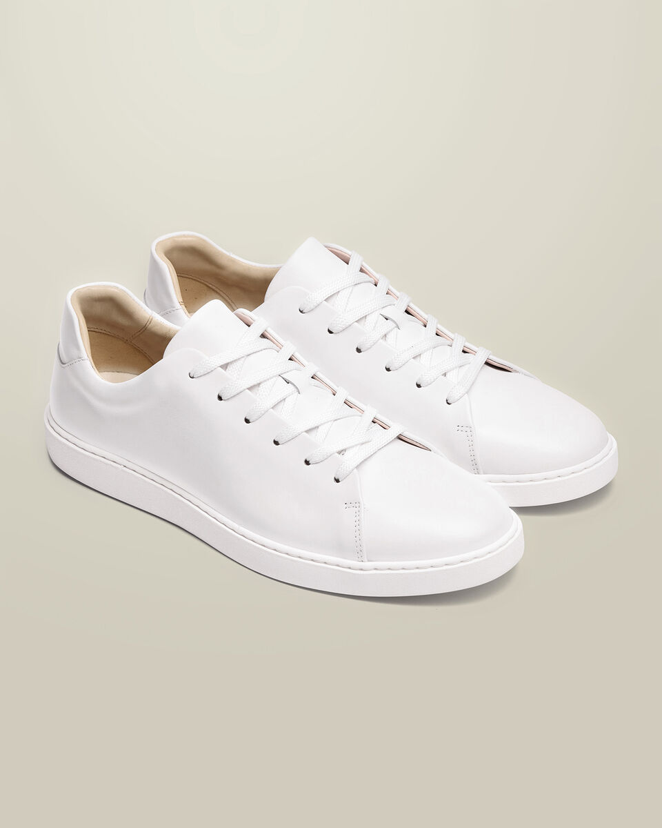 Leather Smart Sneakers - White