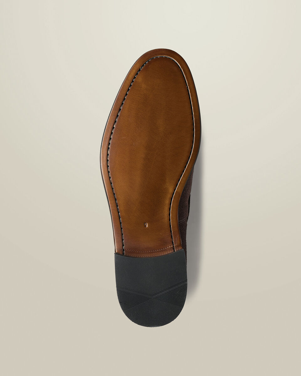 Suede Tassel Loafers - Chocolate Brown