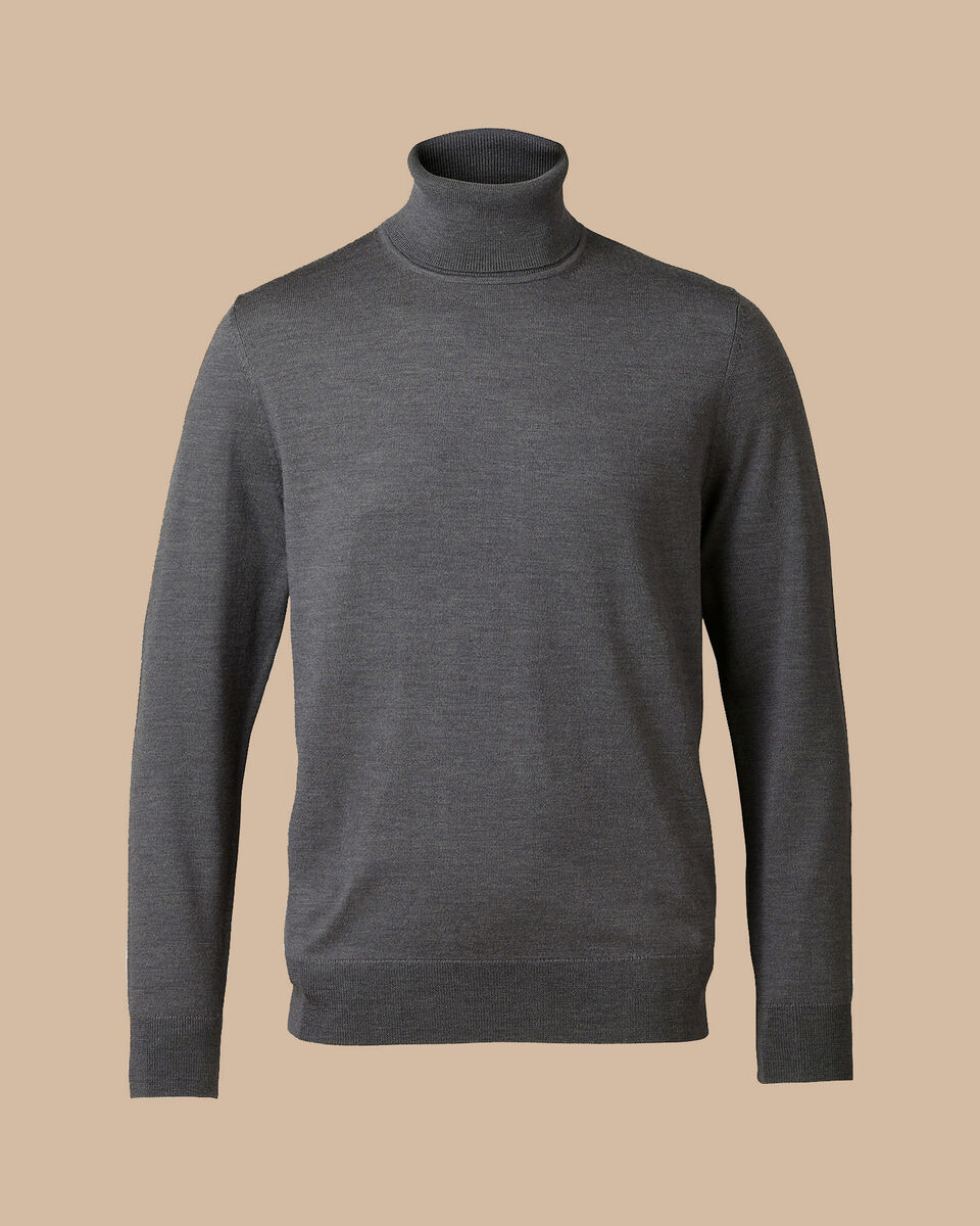 Turtleneck Tank Sweater in Grey