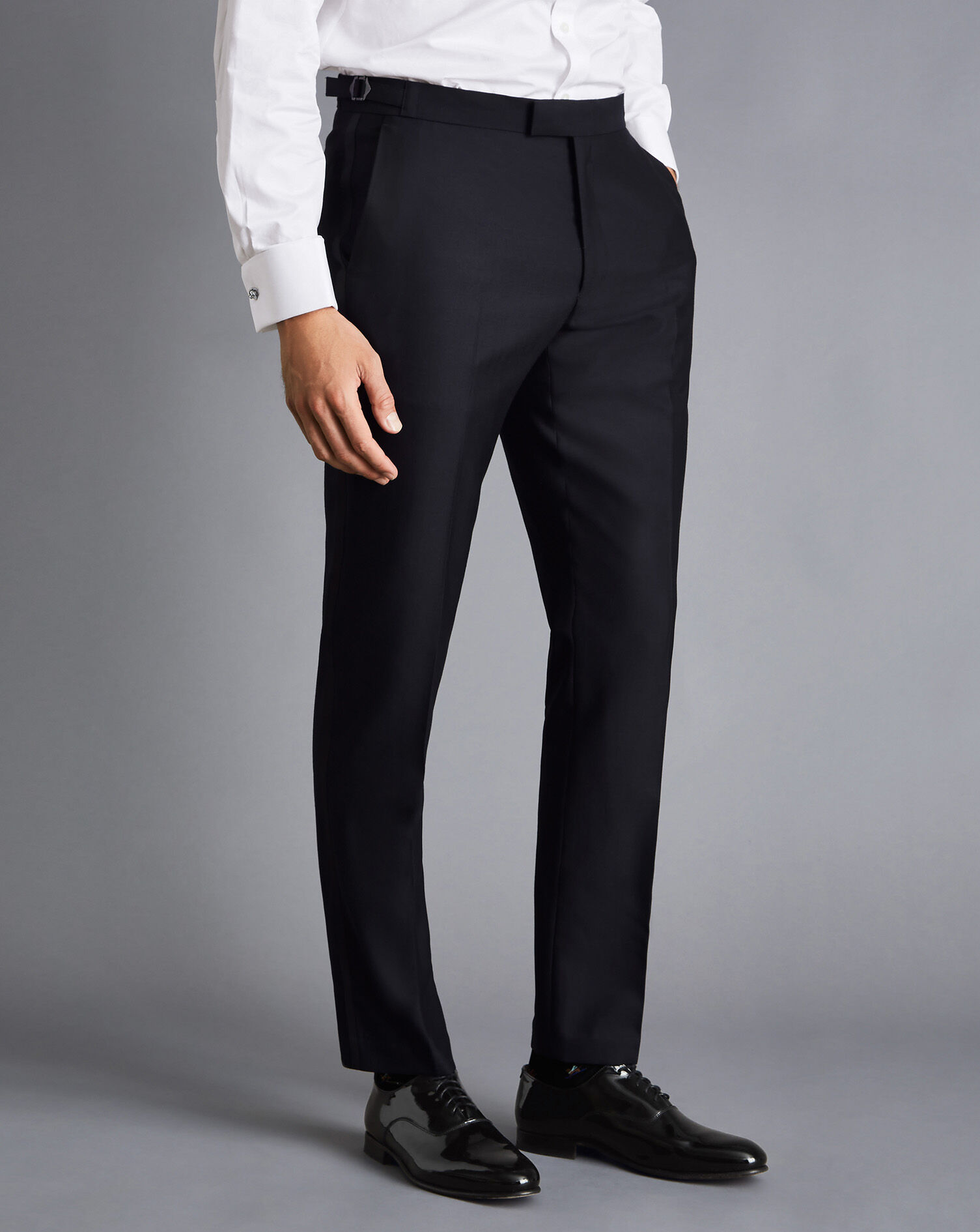 Oxford Dinner Suit Trousers With Side Tape In Black  MYER
