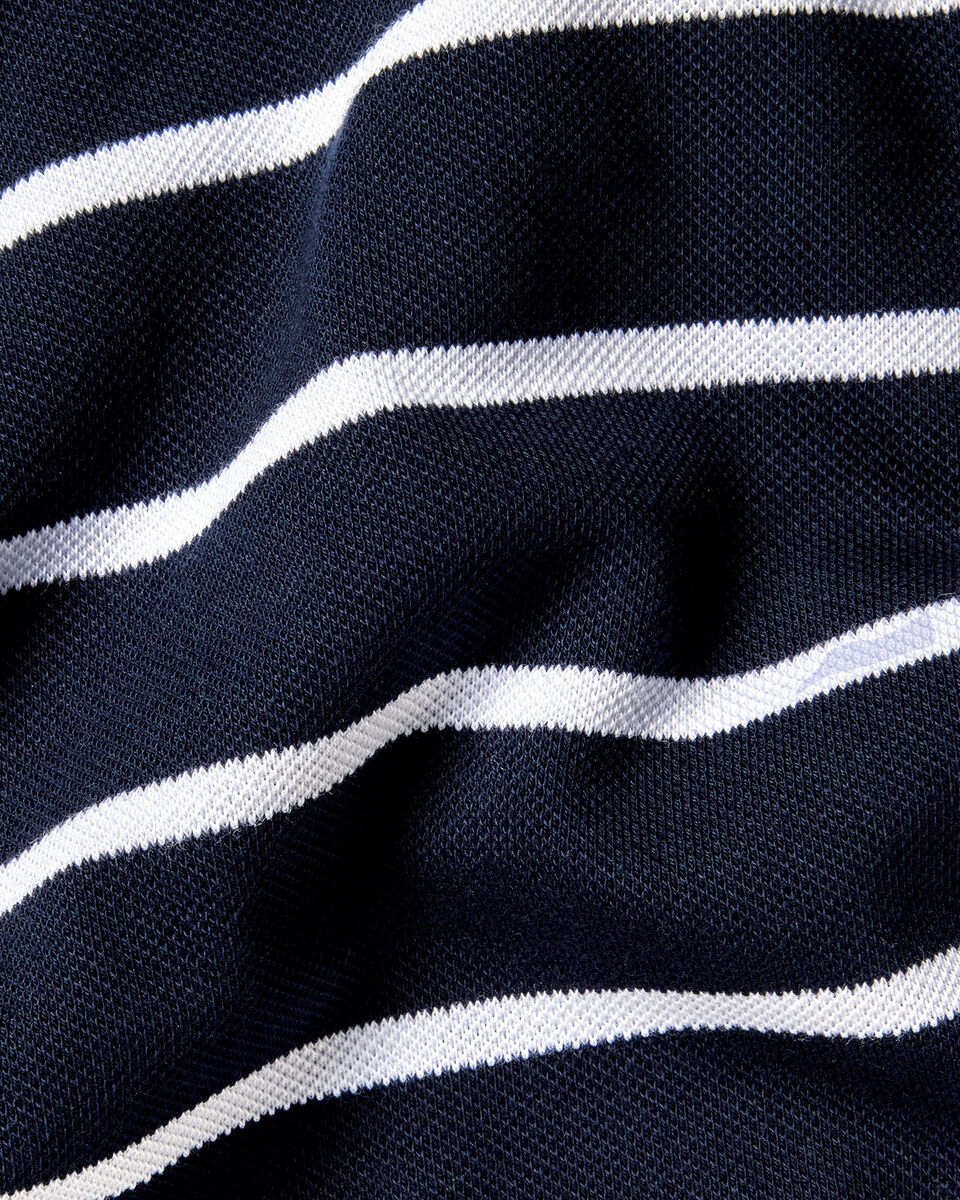 Tyrwhitt Piqué-Polo mit Breton-Streifen - Marineblau &Weiß | Charles ...