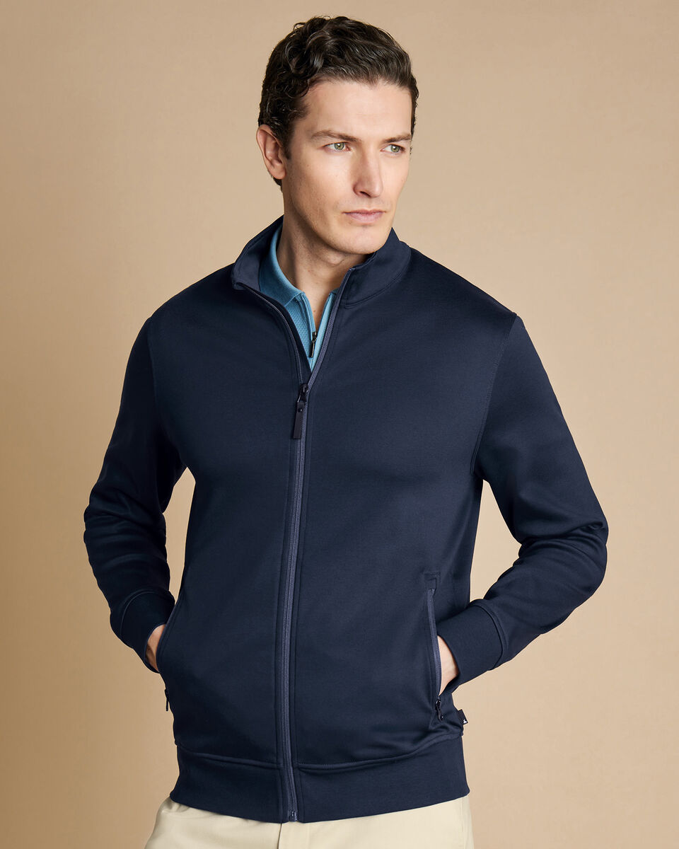 Performance Funnel Neck Jacket Navy Charles Tyrwhitt