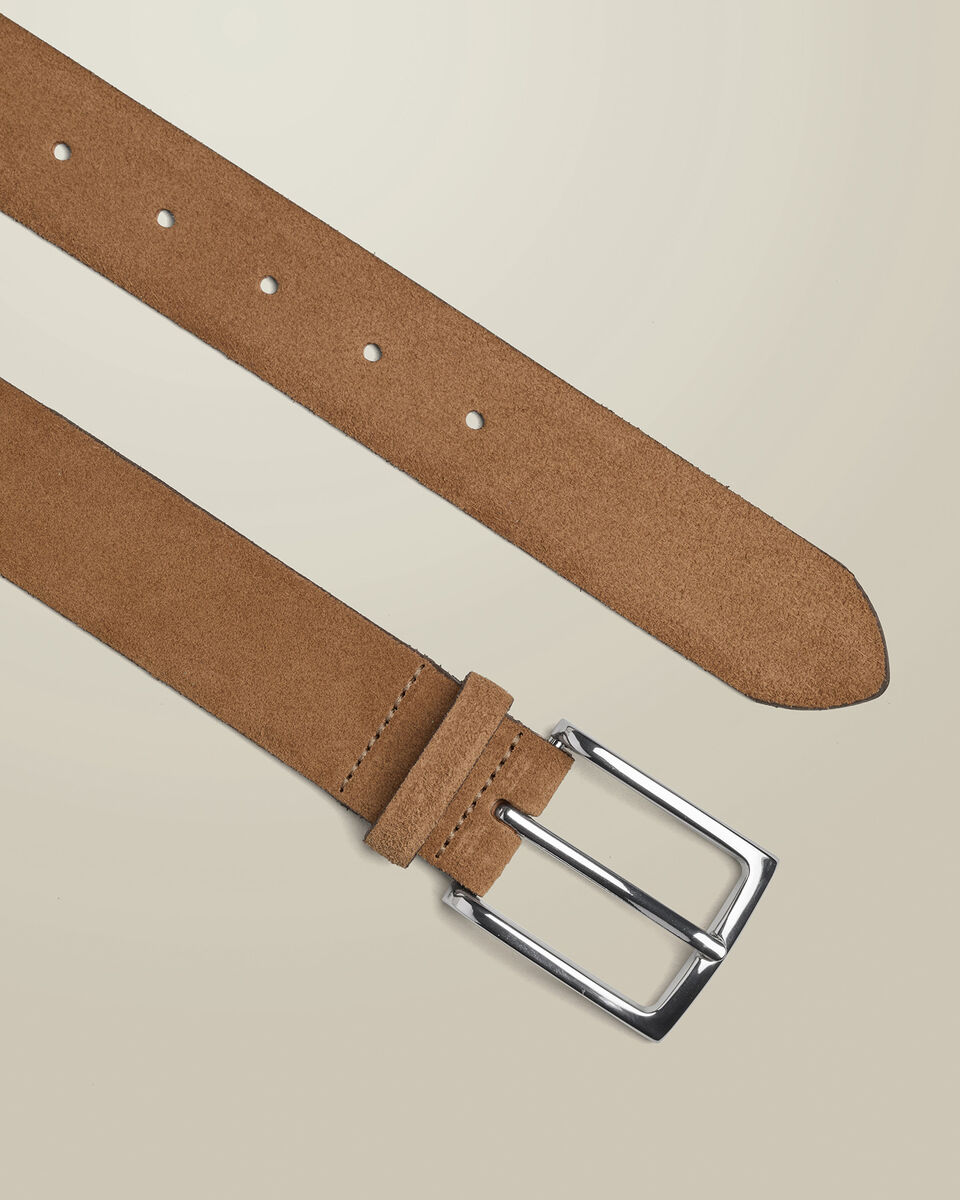 Ceinture en daim - Marron tabac