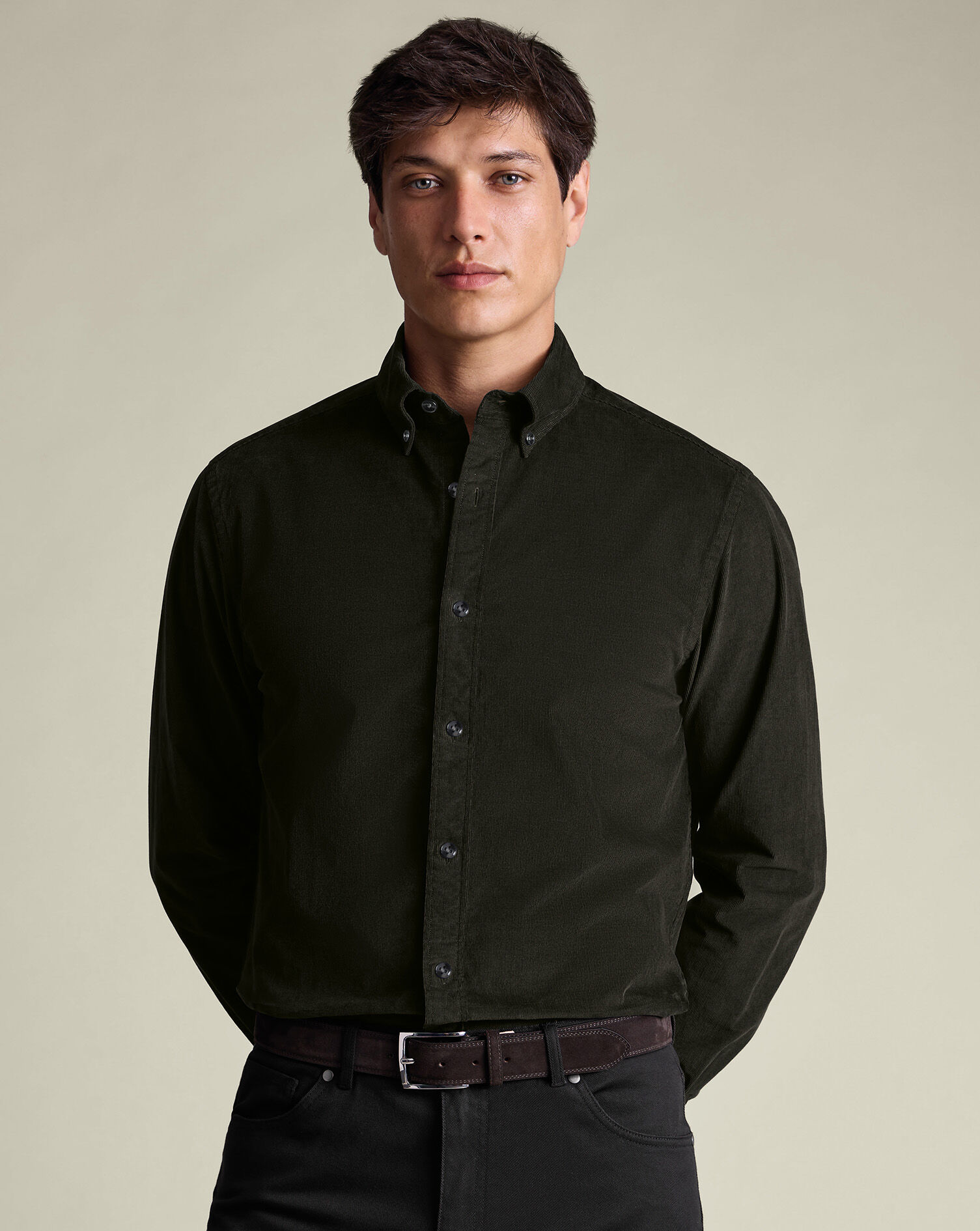 Corduroy Shirt - Forest Green