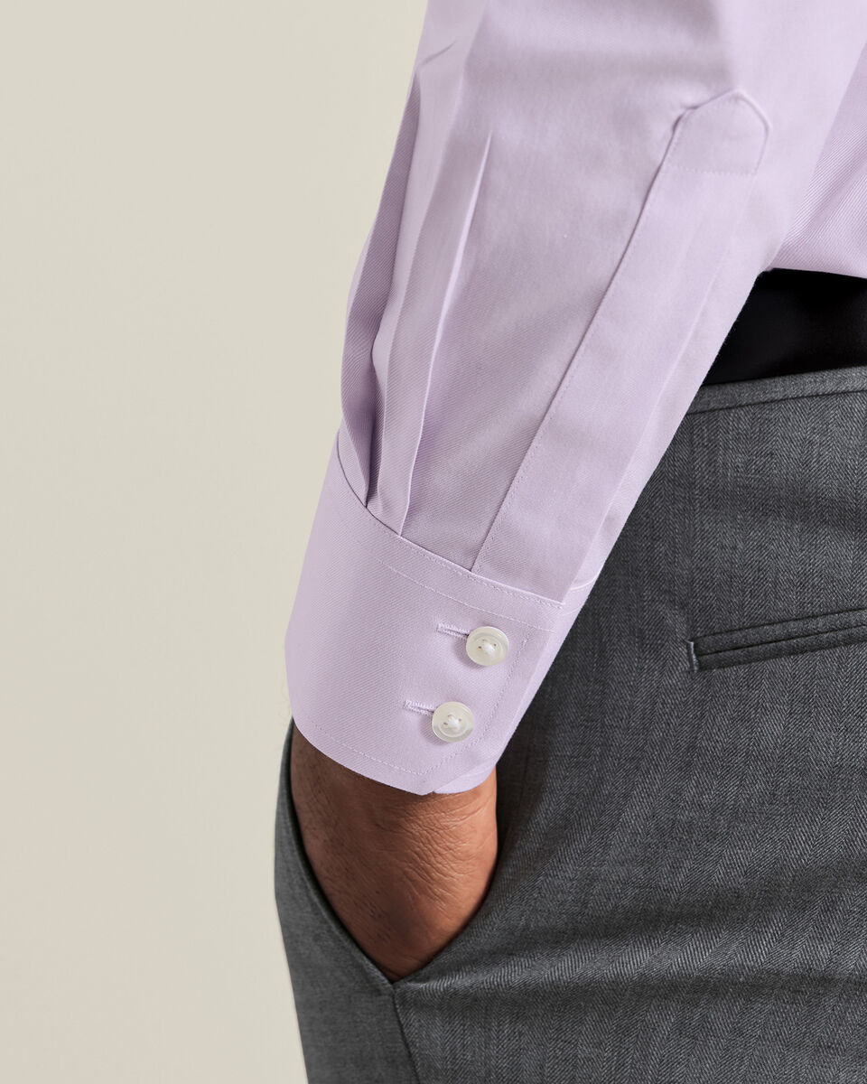 Non-Iron Twill Shirt - Lilac Purple