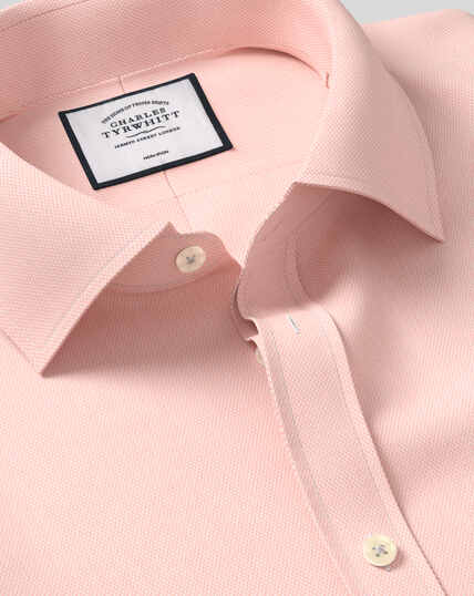 Classic Collar Non-Iron Micro Diamond Shirt - Peach