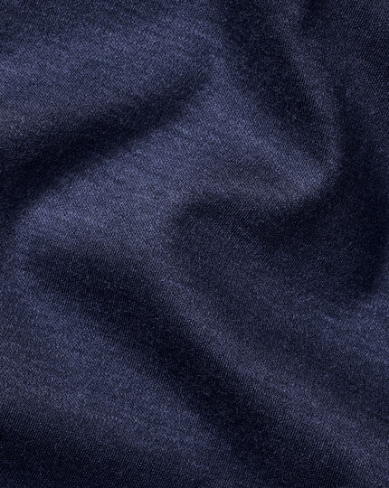 Cotton TENCEL™ Mix Long Sleeve Polo - Indigo