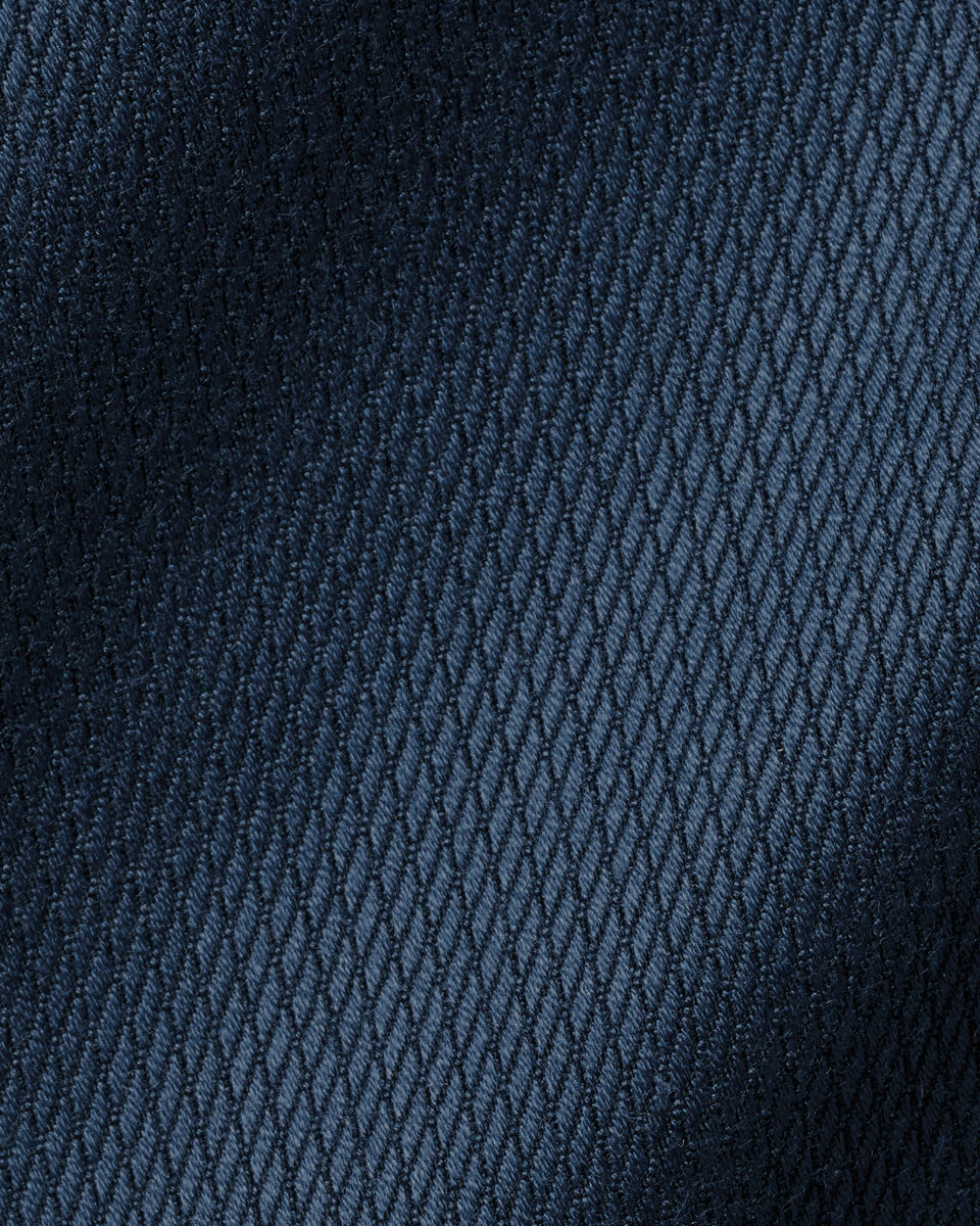 Semi-Spread Collar Egyptian Cotton Windsor Weave Shirt - Steel Blue ...