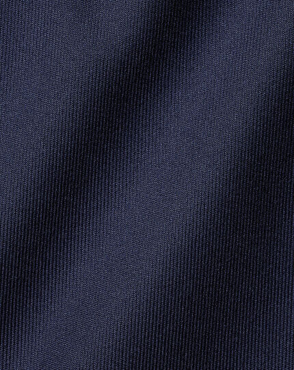 Bügelfreies Twill-Hemd mit Haifischkragen - Marineblau