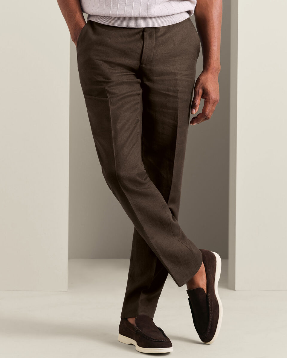 Linen Pants - Chocolate Brown