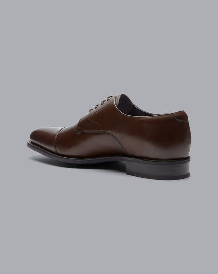 Goodyear Welted Derby Toe Cap Performance Shoes  - Chocolate Brown