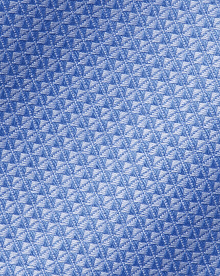 Hemd aus ägyptischer Baumwolle in Hudson Webart mit Semi-Haifischkragen - Kornblumenblau