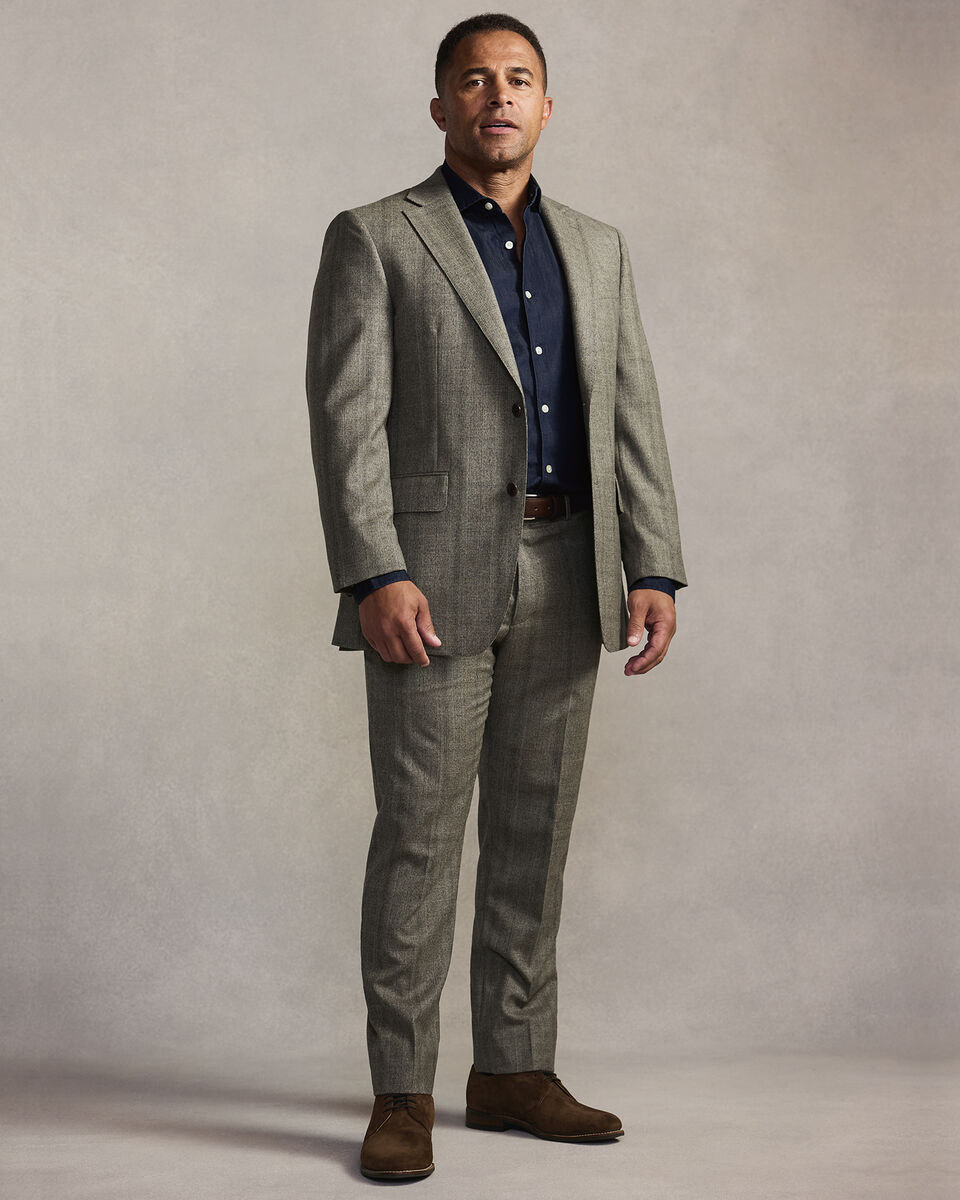 Chaussures Derby en daim à semelle en caoutchouc - Brun Noyer