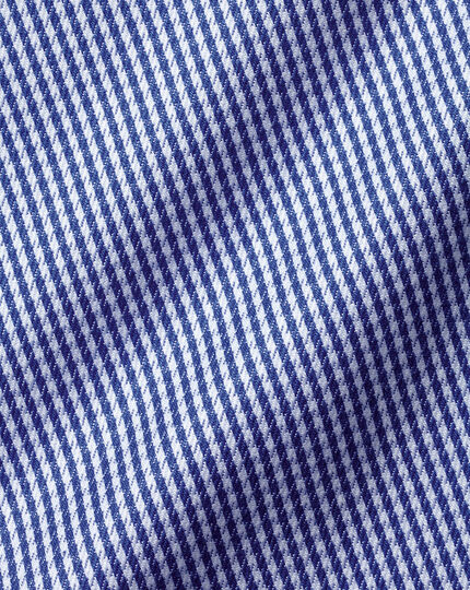 Cutaway Collar Non-Iron Puppytooth Shirt - Royal Blue