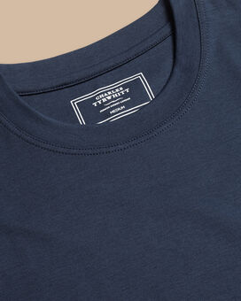 T-Shirt Tyrwhitt En Coton - Bleu Marine