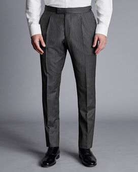 Stripe Morning Suit Pants - Grey & Black