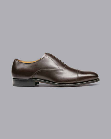 Leather Oxford Shoes - Dark Chocolate