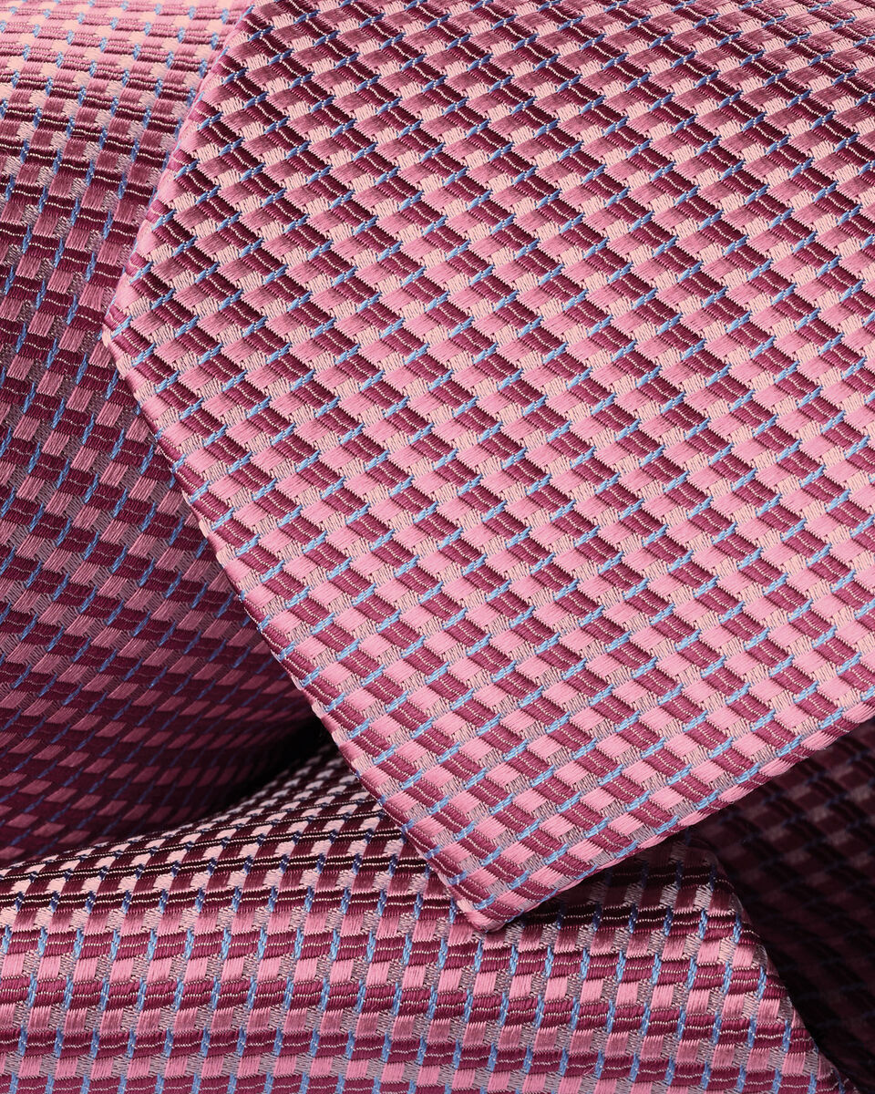Silk Patterned Tie - Pink